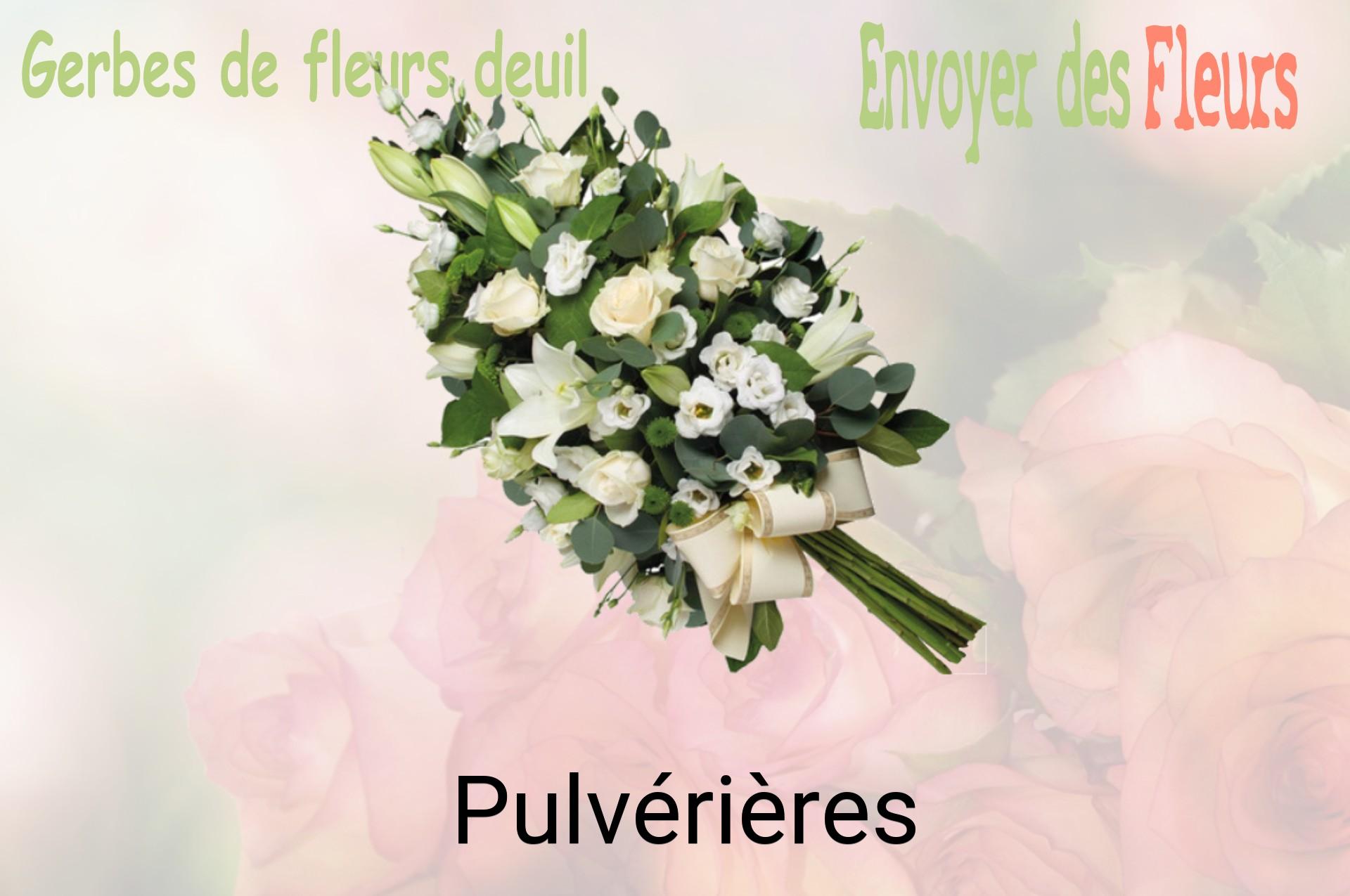 Gerbe de fleurs de deuil livrée à Pulvérières